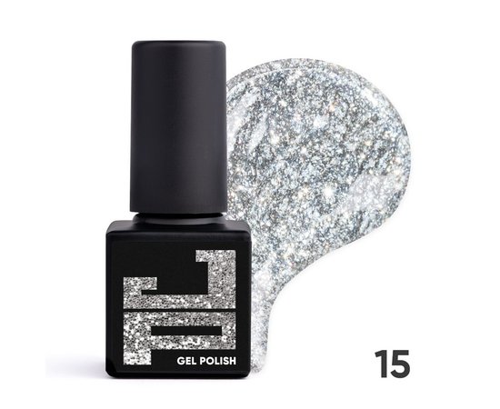 Изображение  Gel polish Jerden Proff №015 Silver mica silver mica, 5 ml, Volume (ml, g): 5, Color No.: 15