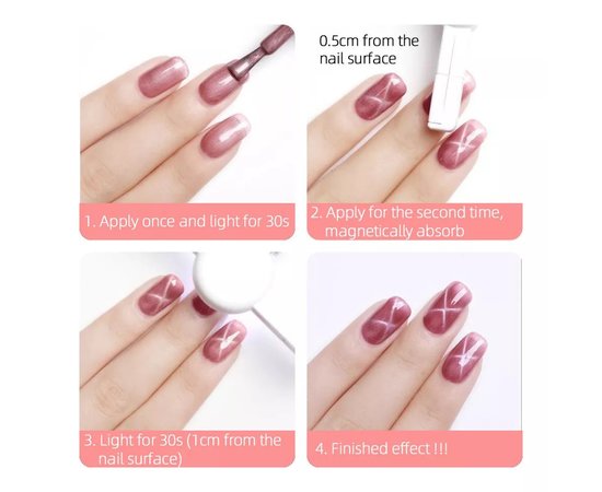 Изображение 2 Lamp for manicure LED/UV USB with magnet 2 in 1, pink