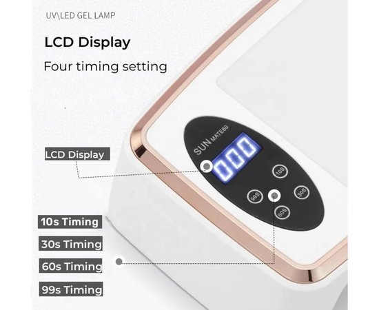 Изображение 4 Сенсорная лампа Sun Mate 60 для просушивания гель лака с подлокотником для рук, 290 Вт.