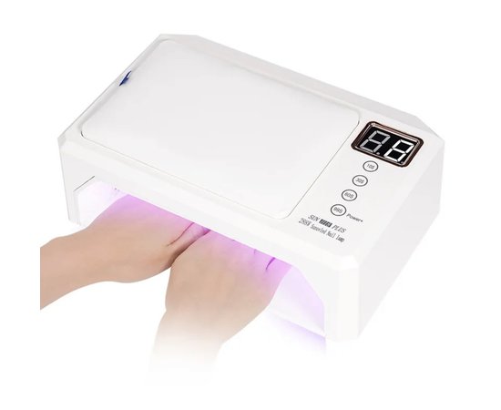 Зображення 2 Лампа для манікюру LED/UV Sun H-18 Plus на дві руки 288 Вт, біла