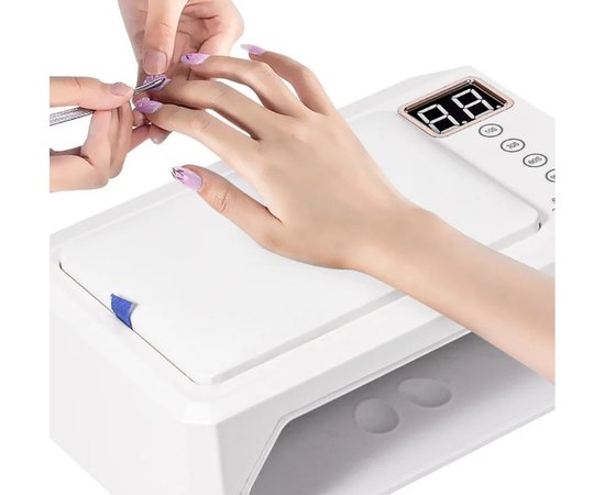 Зображення 3 Лампа для манікюру LED/UV Sun H-18 Plus на дві руки 288 Вт, біла