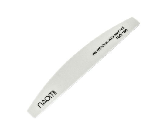 Изображение  Naomi semicircle nail file 100/180 grit, white