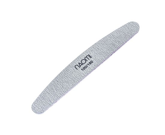 Изображение  Naomi semicircle nail file 100/180 grit, gray