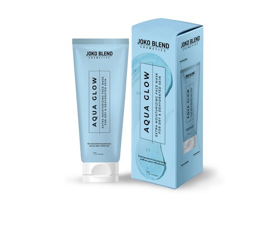 Изображение  Extra moisturizing face mask with hyaluronic acid Joko Blend Aqua Glow Face Mask, 75 ml