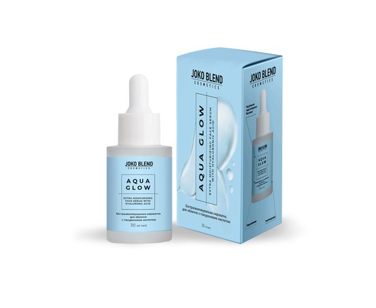 Изображение  Extra moisturizing face serum with hyaluronic acid Joko Blend Aqua Glow Face Serum, 30 ml