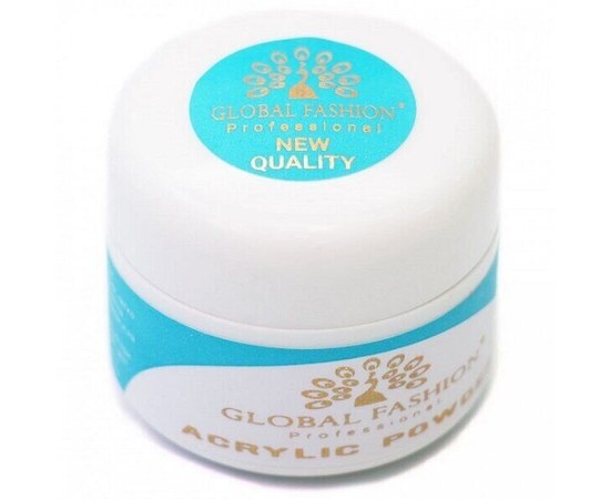 Изображение  Acrylic nail powder Global Fashion Professional 15 g, Clear