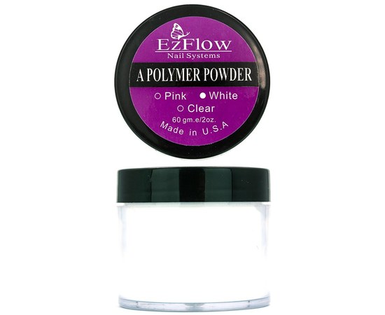 Изображение  Acrylic powder for nails EzFlow Nail Systens 56 g, White
