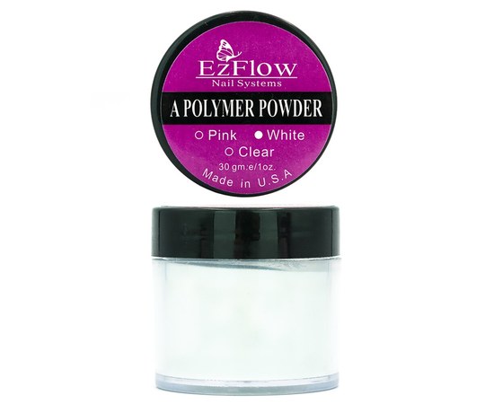 Изображение  Acrylic nail powder EzFlow Nail Systems 28 g, White