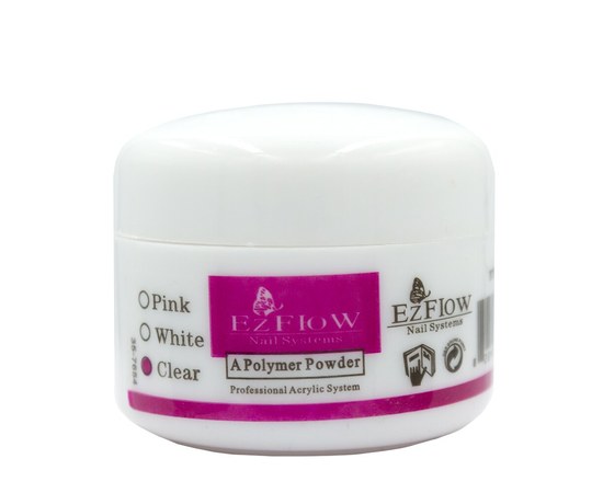Изображение  Acrylic powder for nails EzFlow Nail Systens Clear 14 g