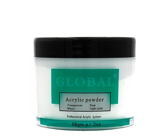 Зображення  Акрилова пудра для нігтів Global Acrylic Powder White 56 г