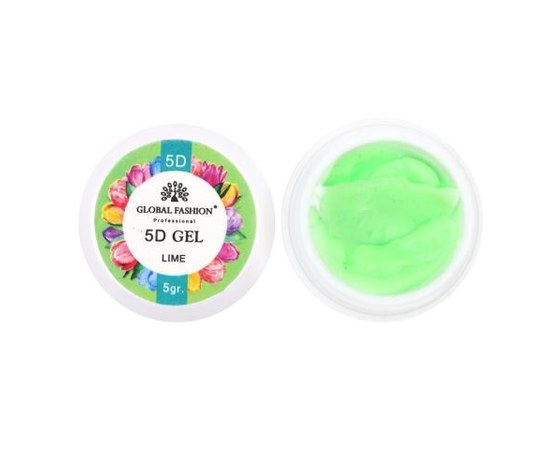 Изображение  Gel for modeling and design 5D Global Fashion 5 g Lime