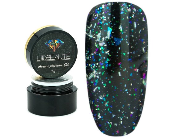 Изображение  Glitter - gel for nail design Lilly Beaute Stars Gel 7 g - № 001