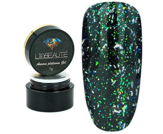 Изображение  Glitter - gel for nail design Lilly Beaute Stars Gel 7 g - № 002