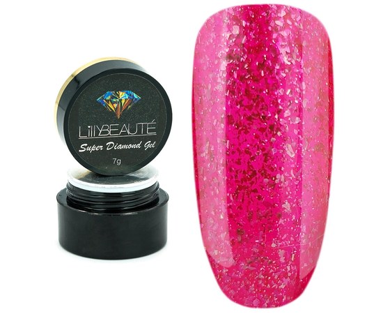 Изображение  Glitter - gel for nail design Lilly Beaute Super Diamond Gel 7 g — № 004