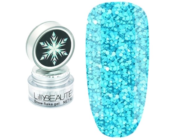 Изображение  Glitter gel Snow Flake Lilly Beaute 8 g - № 05