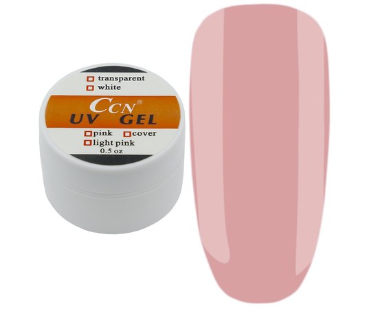 Изображение  Моделирующий гель для ногтей Ccn UV Gel Cover Pink 15 г