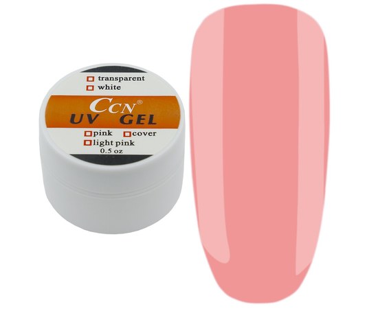 Изображение  Моделирующий гель для ногтей Ccn UV Gel Light Pink 15 г