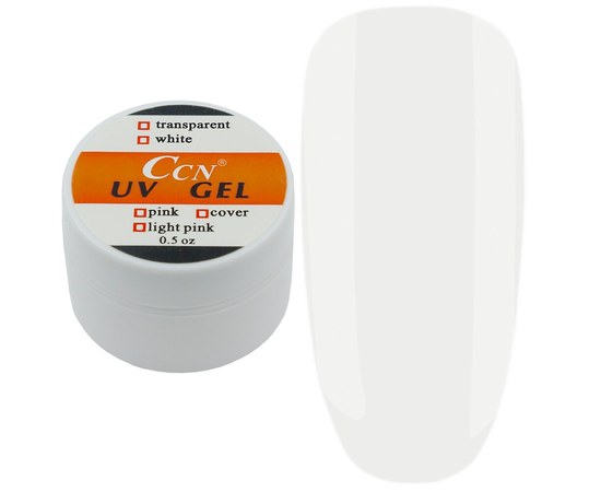 Изображение  Modeling gel for nails Ccn UV Gel White 15 g