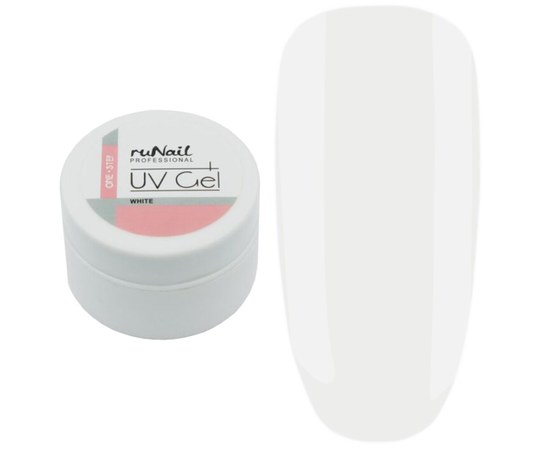 Изображение  Modeling gel for nails ruNail UV Gel White 15 g