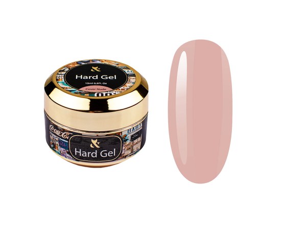 Изображение  Modeling gel for nails FOX Hard Gel Cover Nude, 15 ml, Volume (ml, g): 15, Color No.: Nude