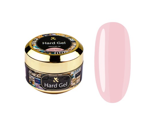 Изображение  Modeling gel for nails FOX Hard Gel Cover Pastel, 15 ml, Volume (ml, g): 15, Color No.: pastel