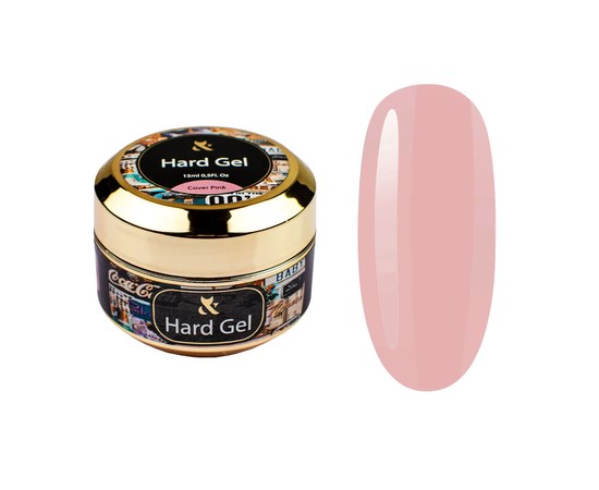 Изображение  Modeling gel for nails FOX Hard Gel Cover Pink, 15 ml, Volume (ml, g): 15, Color No.: Pink