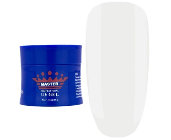 Изображение  Modeling gel for nails Master Professional UV Gel White 56 ml