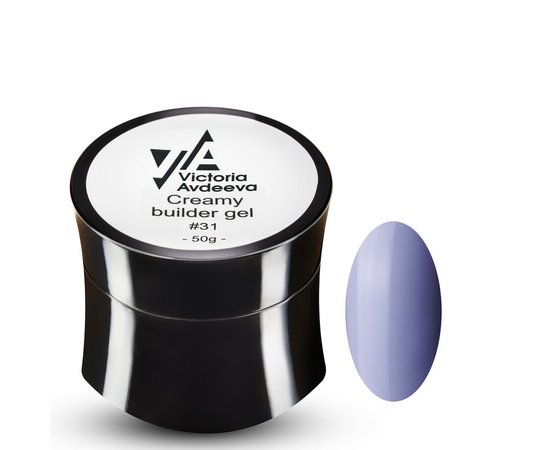 Зображення  Моделюючий крем-гель Victoria Avdeeva Creamy Builder Gel №31, 50 мл , Об'єм (мл, г): 50, Колір: 31, Колір: Блакитний