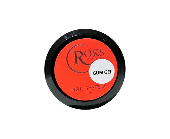 Изображение  Гель-жвачка для объемного дизайна ногтей Roks Gum Gel, 15 мл