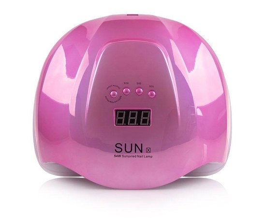 Изображение 2 Лампа для ногтей и шеллака SUN X UV+LED 54 Вт, Зеркально розовая