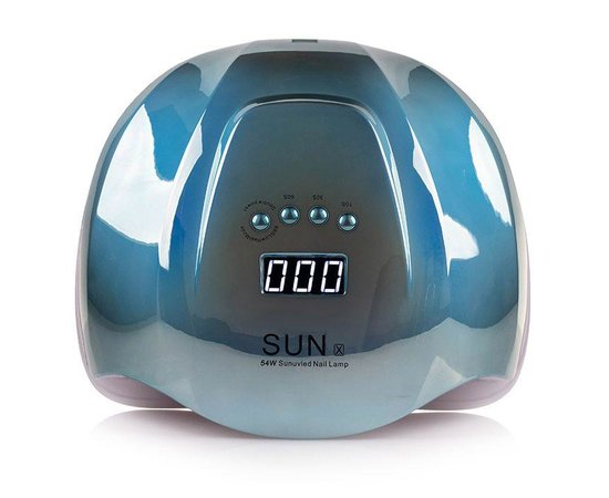 Изображение 2 Лампа для ногтей и шеллака SUN X UV+LED 54 Вт, Зеркально голубая