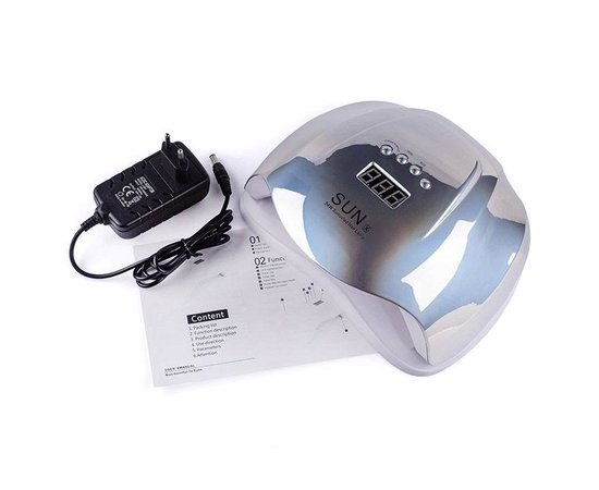 Изображение 3 Лампа для ногтей и шеллака SUN X UV+LED 54 Вт, Зеркально серая