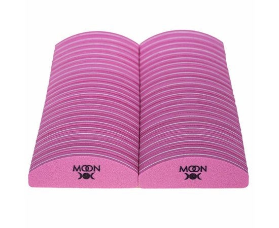 Изображение  Buff file Moon Full Pink Small 120/180 grit, 46 pcs