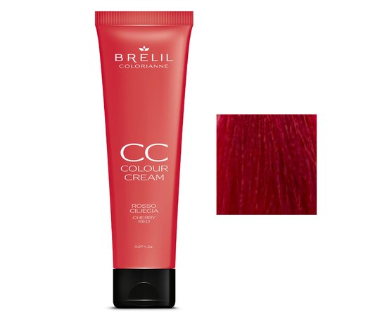 Зображення  Колоруючий крем BRELIL CC COLOR CREAM із зволожуючим ефектом Cherry red, 150 мл, Об'єм (мл, г): 150, Колір: cherry red