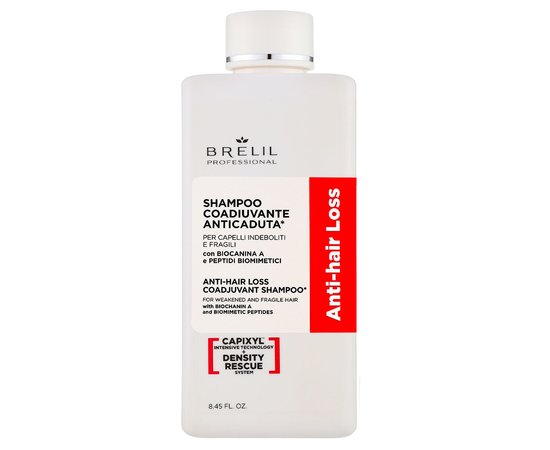 Изображение  Шампунь против выпадения волос Brelil Coadjuvant Anti Hair Loss, 250 мл, Объем (мл, г): 250