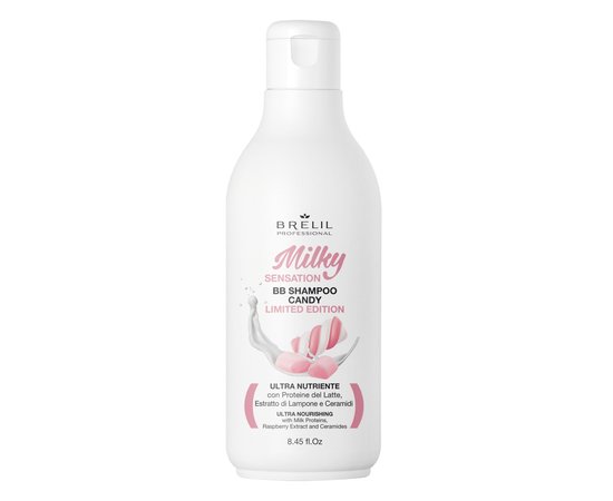 Изображение  Ультрапитательный шампунь для волос Brelil Milky Sensation BB Shampoo Candy, 250 мл