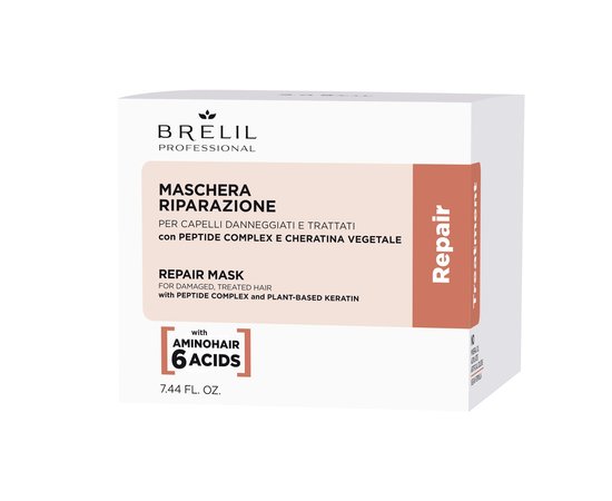 Изображение  Restorative Mask for Damaged Hair Brelil Repair Mask, 220 ml, Volume (ml, g): 220