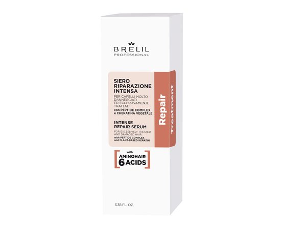 Изображение  Сыворотка для восстановления волос Brelil Intense Repair Serum, 100 мл