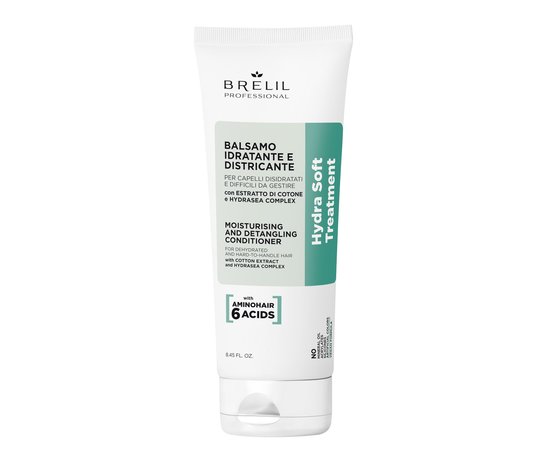 Изображение  Brelil Moisturising And Detangling Conditioner Hydra Soft, 250 ml, Volume (ml, g): 250