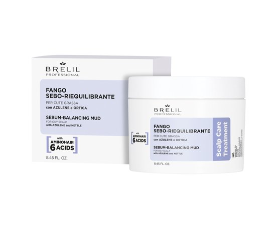 Изображение  Грязь для восстановления баланса кожного сала Brelil Sebum-Balancing Mud Scalp Care, 250 мл