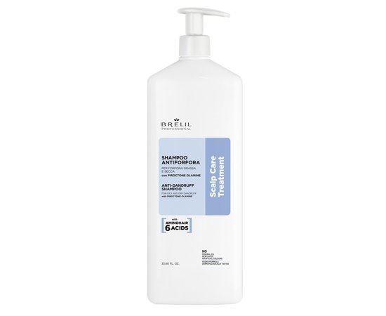 Изображение  Шампунь против перхоти Brelil Anti-Dandruff Shampoo Scalp Care, 1000 мл, Объем (мл, г): 1000