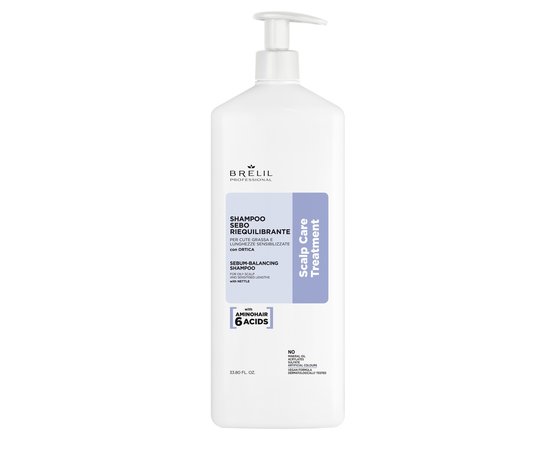 Изображение  Sebum-balancing scalp shampoo Brelil Sebum-Balancing Shampoo Scalp Care, 1000 ml, Volume (ml, g): 1000