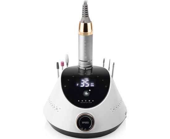 Изображение 2 Фрезер для маникюра Bucos Nail Drill X2 Pro White Pearl 65 Вт, 35 000 об, Вариант: белый