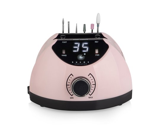 Изображение 3 Фрезер для маникюра Bucos Nail Drill X4 Pro Smooth Pink 65 Вт, 35 000 об, Вариант: Розовый