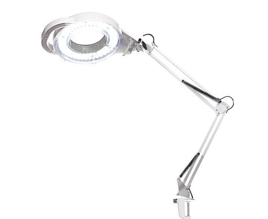 Изображение  LED magnifying lamp FS-643 (x8) on a clamp for 24 W. with a brightness controller White