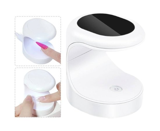 Изображение  Portable LED lamp for drying gel polish, gel tips (for one finger) on USB, 16 W. Black