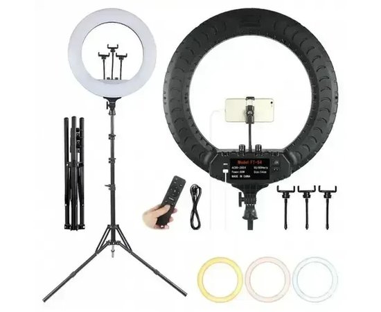 Изображение 2 Кольцевая LED лампа RL-14 (Диаметр - 36см.) 36 Вт. - штатив 210 см. + 3 шт. держателя + пульт