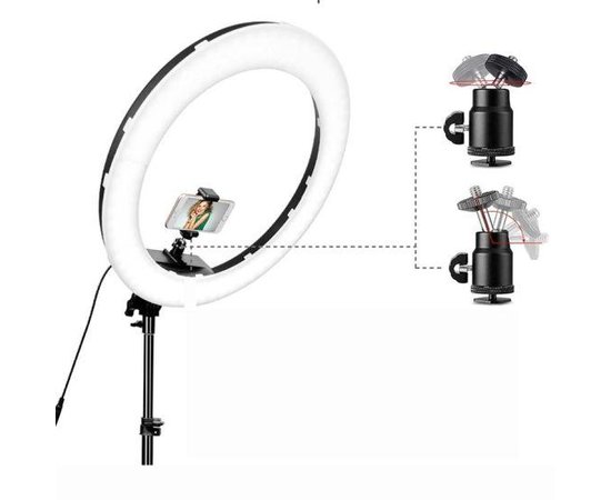 Изображение 6 Кольцевая LED лампа RL-14 (Диаметр - 36см.) 36 Вт. - штатив 210 см. + 3 шт. держателя + пульт
