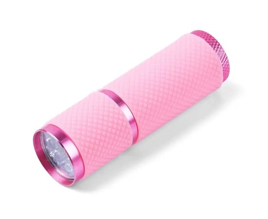 Изображение 5 Ультрафиолетовый фонарик для фиксации гель-лака и страз 9 LED, розовый