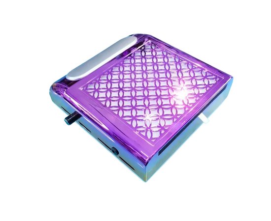 Изображение  Tabletop extractor hood DJ-760 Chrom for manicure, with HEPA filter and power regulator, 120 W. Purple, Color: violet